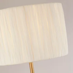 Raffia Floor Lamp - White & Gold -Outdoor Lights Store 13525826 1034956834965859