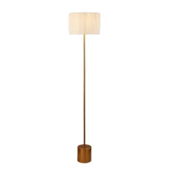 Raffia Floor Lamp - White & Gold -Outdoor Lights Store 13525826 9564956834895641