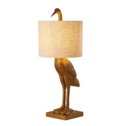 Crane Table Lamp - Gold & Oatmeal -Outdoor Lights Store 13528282 1054956834430584