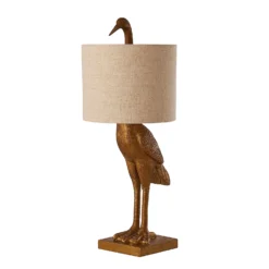 Crane Table Lamp - Gold & Oatmeal -Outdoor Lights Store 13528282 1614956834475056