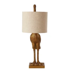 Crane Table Lamp - Gold & Oatmeal -Outdoor Lights Store 13528282 1874956834568215