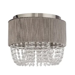 Bellano 3 Light Flush Ceiling Light - Grey 9 Bellano 3 Light Flush Ceiling Light - Grey -Outdoor Lights Store 13528467 4994976728439619