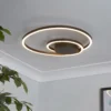 Sasha LED Flush Ceiling Light - Black -Outdoor Lights Store 13528468 4294976242542042