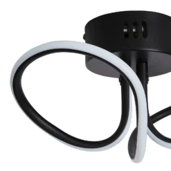 Holden LED Looped Semi Flush Ceiling Light - Black -Outdoor Lights Store 13529583 5604945395874356