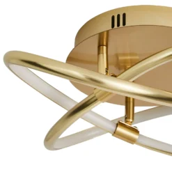 Bailey LED Spiral Flush Ceiling Light - Brass -Outdoor Lights Store 13529588 1994945396596813