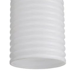 Katya Ribbed Glass Easy Fit Shade - White -Outdoor Lights Store 13529605 2134945395669459