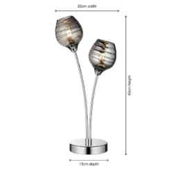 Marple Table Lamp - Chrome & Smoke 14 Marple Table Lamp - Chrome & Smoke -Outdoor Lights Store 13645373 1414956789362280