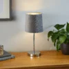 Paris Velvet Table Lamp - Grey -Outdoor Lights Store 13751359 1444969498967313
