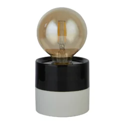 Elle Battery Powered Table Lamp - Black & White -Outdoor Lights Store 13764009 1674980119844126