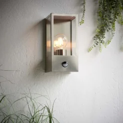 Oxford PIR Outdoor Wall Light - Stainless Steel -Outdoor Lights Store 13794245 1034957105471296