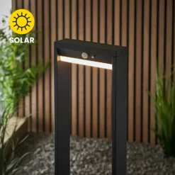 Dannah 50cm Photocell & PIR Solar Outdoor Floor Light - Black 12 Dannah 50cm Photocell & PIR Solar Outdoor Floor Light - Black -Outdoor Lights Store 13794248 1014957105552293