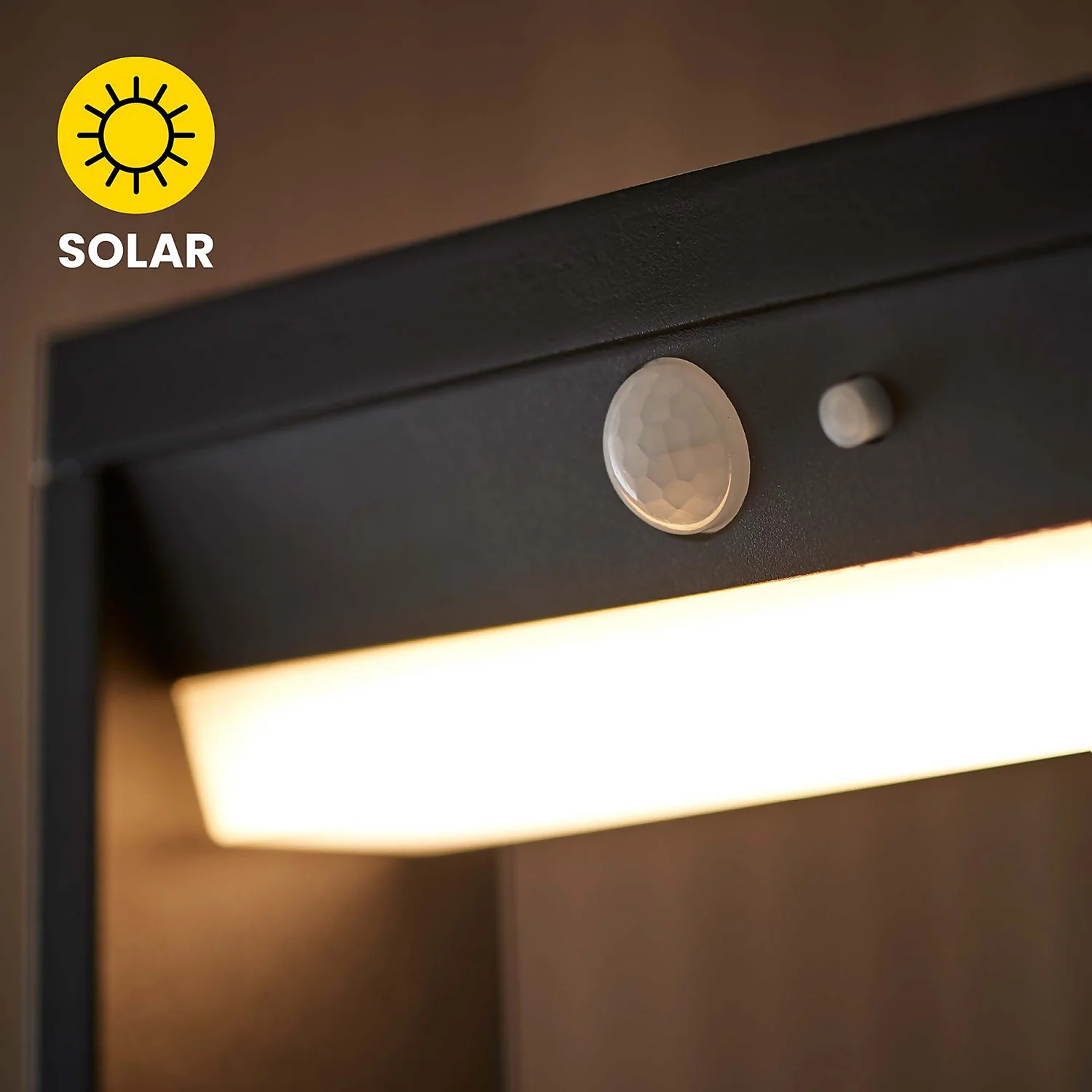 Dannah 50cm Photocell & PIR Solar Outdoor Floor Light - Black 10 Dannah 50cm Photocell & PIR Solar Outdoor Floor Light - Black - Image 8