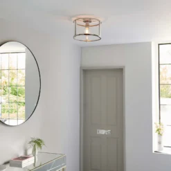 Hopton Flush Light - Nickel -Outdoor Lights Store 13794256 5474957105592157