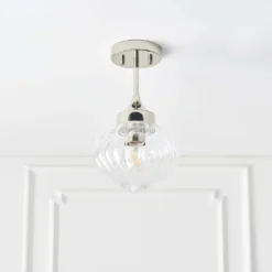 Addington Semi Flush Light - Nickel -Outdoor Lights Store 13794258 1894957104722286