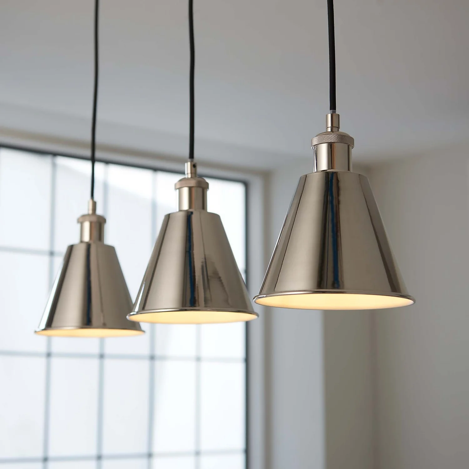 Rhinefield Pendant Light - 3lt Nickel 7 Rhinefield Pendant Light - 3lt Nickel - Image 5