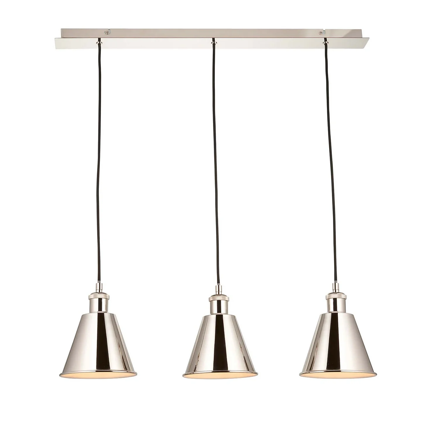 Rhinefield Pendant Light - 3lt Nickel 4 Rhinefield Pendant Light - 3lt Nickel - Image 2