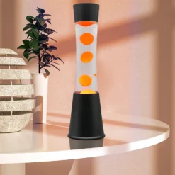 Black & Orange Tower Lava Lamp