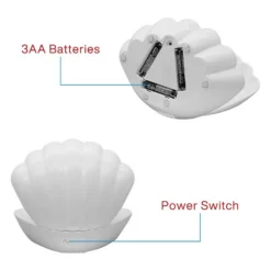 Colour Changing LED Glitter Shell Lamp 11 Colour Changing LED Glitter Shell Lamp -Outdoor Lights Store 13892610 8634998572582514