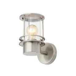 Leonis Miners Style Outdoor Wall Lantern - Stainless Steel -Outdoor Lights Store 13924375 8234980107987922