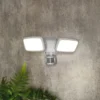 Lynn 2 Light LED Outdoor Floodlight With PIR Sensor (IP65) - White -Outdoor Lights Store 13924386 1864980108523938