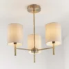 Kari 3 Light Semi Flush Ceiling Light - Brass -Outdoor Lights Store 13938479 1364981960235703
