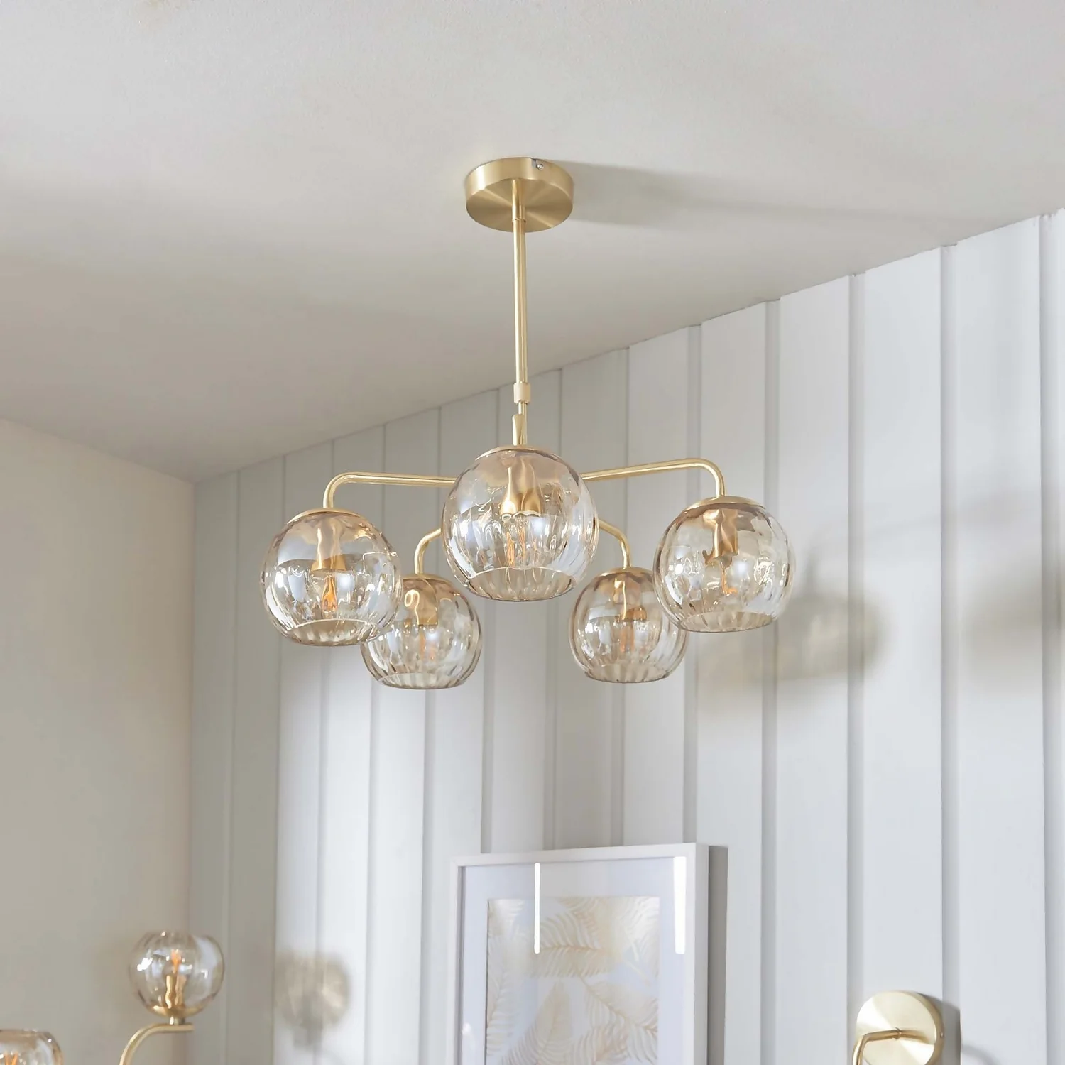 Geneva 5 Light Pendant Light - Brass 5 Geneva 5 Light Pendant Light - Brass - Image 3