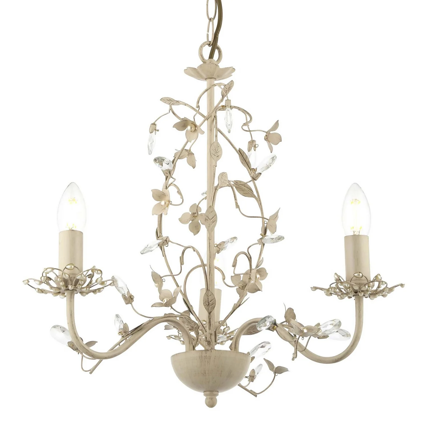 Isabel 3 Light Pendant Light - Cream 5 Isabel 3 Light Pendant Light - Cream - Image 3