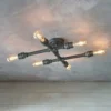 Gabe 6 Light Semi Flush Ceiling Light - Pewter 2 Gabe 6 Light Semi Flush Ceiling Light - Pewter -Outdoor Lights Store 13938505 9184981958579424