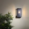 Minerva Outdoor Box Lantern Wall Light - Black -Outdoor Lights Store 13956092 2904995190212096