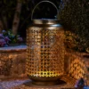 Homebase Edit Antique Gold Solar Moroccan Lantern - 48cm 2 Homebase Edit Antique Gold Solar Moroccan Lantern - 48cm -Outdoor Lights Store 13956308 1075002413836130