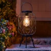 Homebase Edit Black Wire Solar Tripod Lantern -Outdoor Lights Store 13956309 2075002413911757