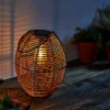 Homebase Edit Brown Rattan Solar Lantern - 31cm -Outdoor Lights Store 13956313 7805002413834423