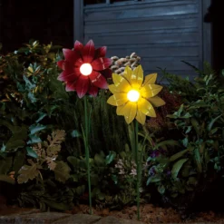 Homebase Edit Mini Flower Solar Stake Light (Assorted Colours) -Outdoor Lights Store 13965914 1685002424400891