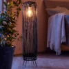 Homebase Edit Tall Black Rattan Solar Lantern -Outdoor Lights Store 13965918 1695002424287767