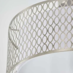 Orton Flush Ceiling Light - Nickel Effect -Outdoor Lights Store 14301820 1495038438136538