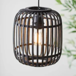 Saval Pendant Ceiling Light - Dark Bamboo -Outdoor Lights Store 14301823 8205038439584908