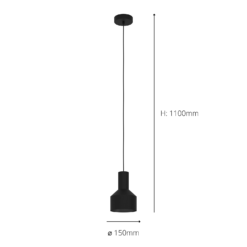 Eglo Casibare Pendant Ceiling Light - Black -Outdoor Lights Store 14302944 1665038223765601