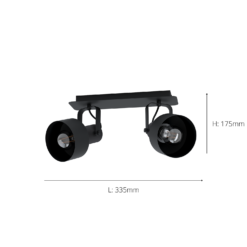 Eglo Casibare 2 Lamp Spotlight - Black -Outdoor Lights Store 14302946 1565038223076306