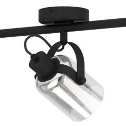 Eglo Berregas 3 Lamp Spotlight - Black & Transparent -Outdoor Lights Store 14302948 6125038223129922