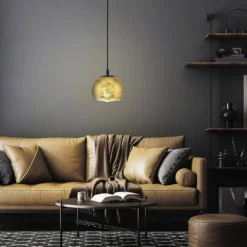 Eglo Albaraccin Pendant Ceiling Light - Black & Gold