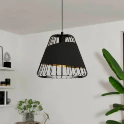 Eglo Austell Pendant Ceiling Light - Black & Gold