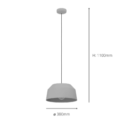 Eglo Contrisa Pendant Ceiling Light - Light Grey 11 Eglo Contrisa Pendant Ceiling Light - Light Grey -Outdoor Lights Store 14302954 2105038224349023