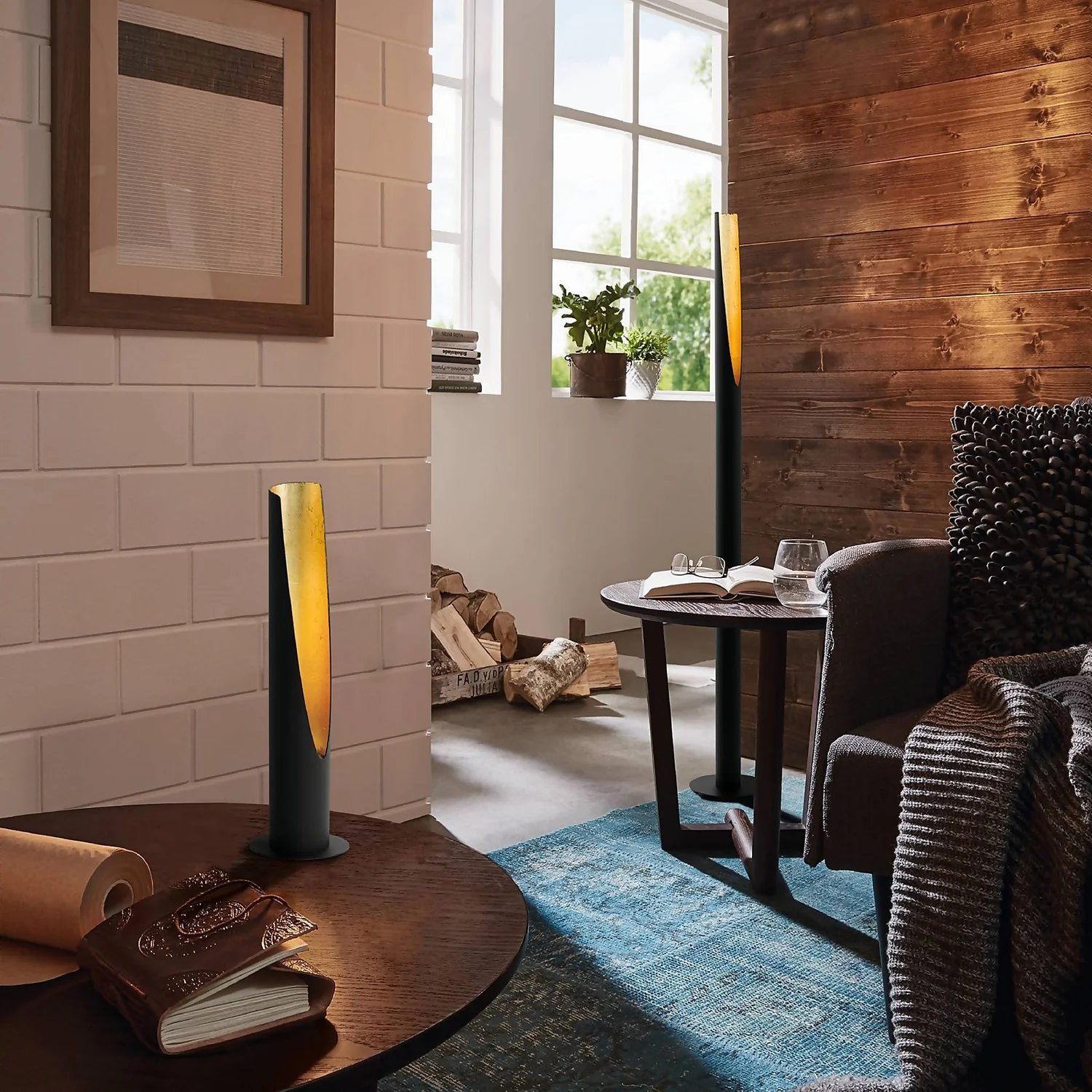 Eglo Barbotto Floor Lamp - Black & Gold 5 Eglo Barbotto Floor Lamp - Black & Gold - Image 3