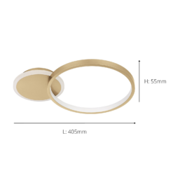 Eglo Gafares Connect Smart Flush Ceiling Light - Gold 9 Eglo Gafares Connect Smart Flush Ceiling Light - Gold -Outdoor Lights Store 14302965 1015038223809842