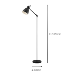 Eglo Priddy Floor Lamp - Black -Outdoor Lights Store 14302972 2105038224368880