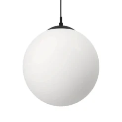 Eglo Rondo Pendant Ceiling Light - Black & Opal -Outdoor Lights Store 14302973 9555038224217542
