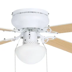 Eglo Cagliari Ceiling Fan With Light - Matt White -Outdoor Lights Store 14742120 1825052700451901
